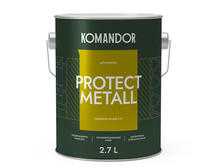 Эмаль по металлу и ржавчине Komandor Protect Metall A S1312001003 глянцевое 2,7 л