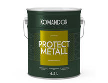 Эмаль по металлу и ржавчине Komandor Protect Metall A S1312001005 глянцевое 4,5 л