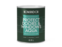 Эмаль для окон и дверей Komandor Protect Doors & Windows Aqua C S1313003001 полуматовая 0,9 л