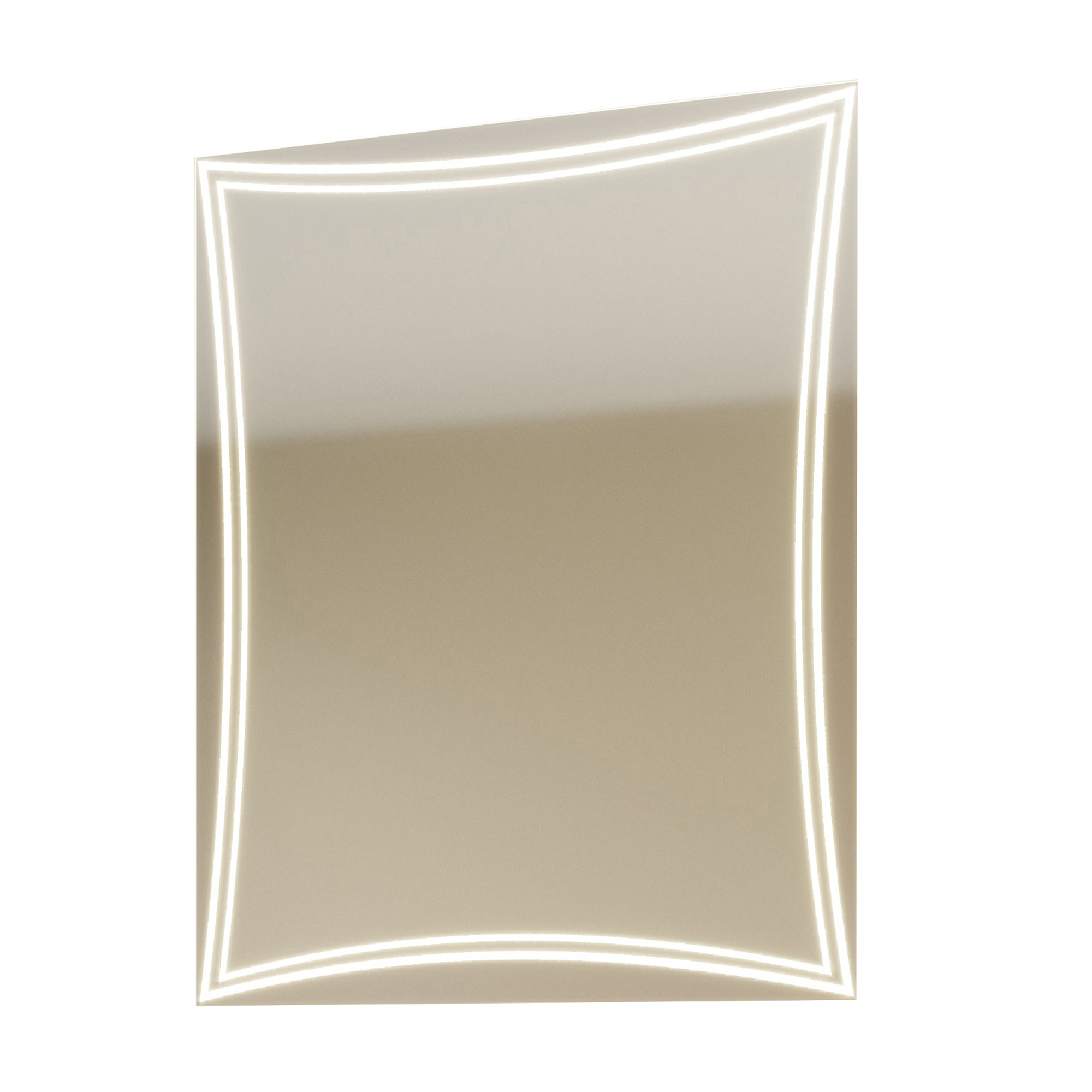 Зеркало Marka One Brio 75 Light, цвет белый У26295 - фото 1