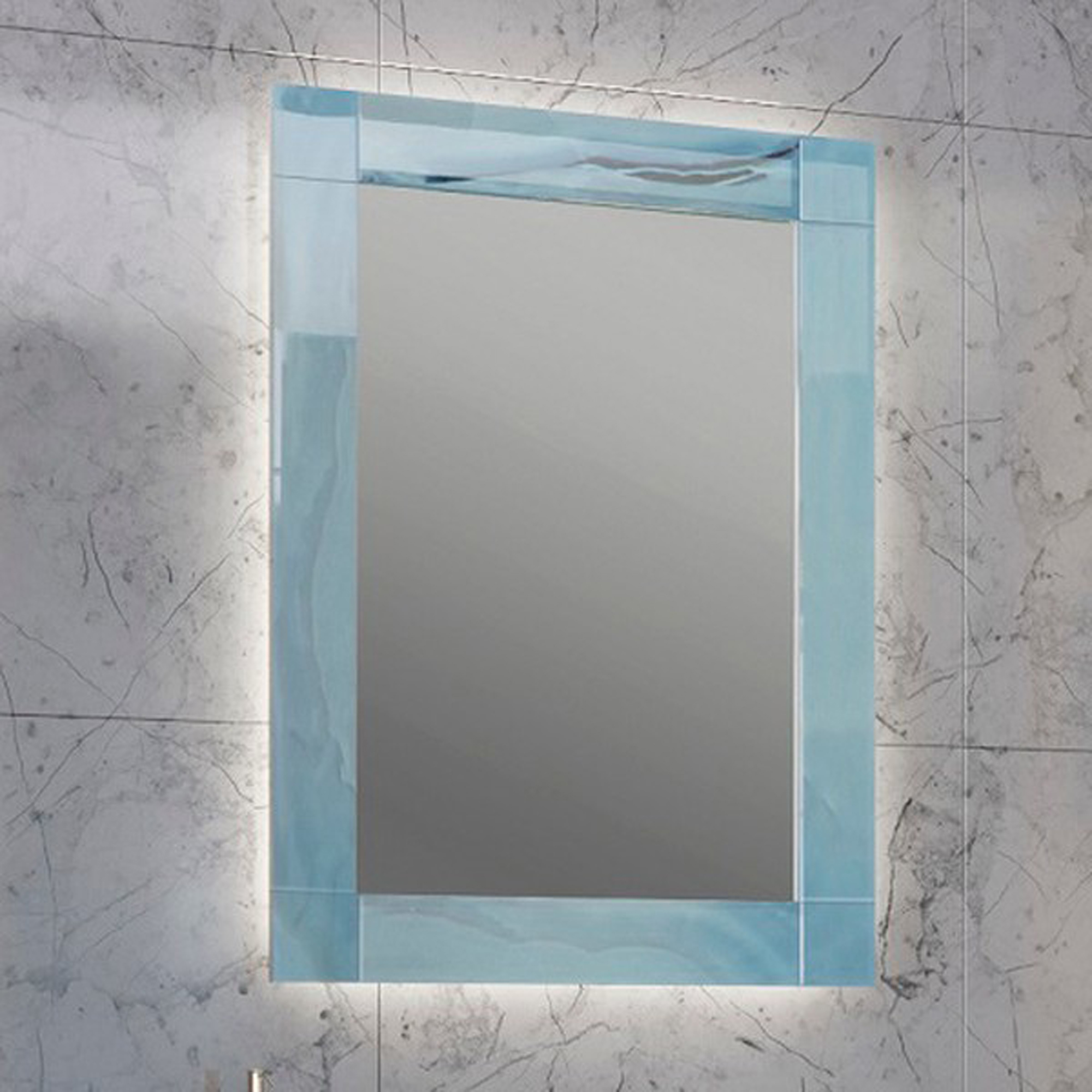 

Зеркало для ванной Marka One Glass 60 Blue marble, Голубой