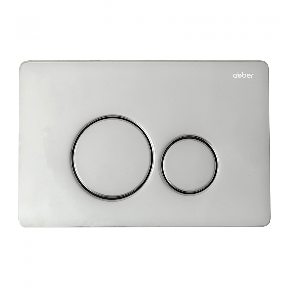 Кнопка для инсталляции Abber AC0121 хром кнопка для инсталляции tece teceloop urinal 9242661 белый нержавеющая сталь с покрытием против отпечатков пальцев