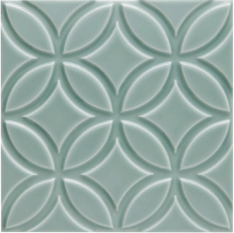 Настенная плитка Adex Neri Liso Botanical Sea Green 15X15 настенная плитка adex renaissance arabesco biselado ice blue 15x15
