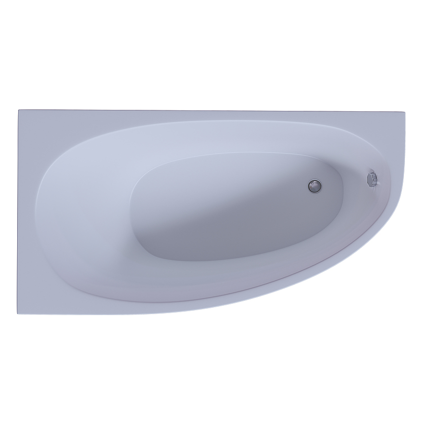 Акриловая ванна Акватек Дива 160х90 без гидромассажа, цвет белый DIV160-0000001 - фото 1