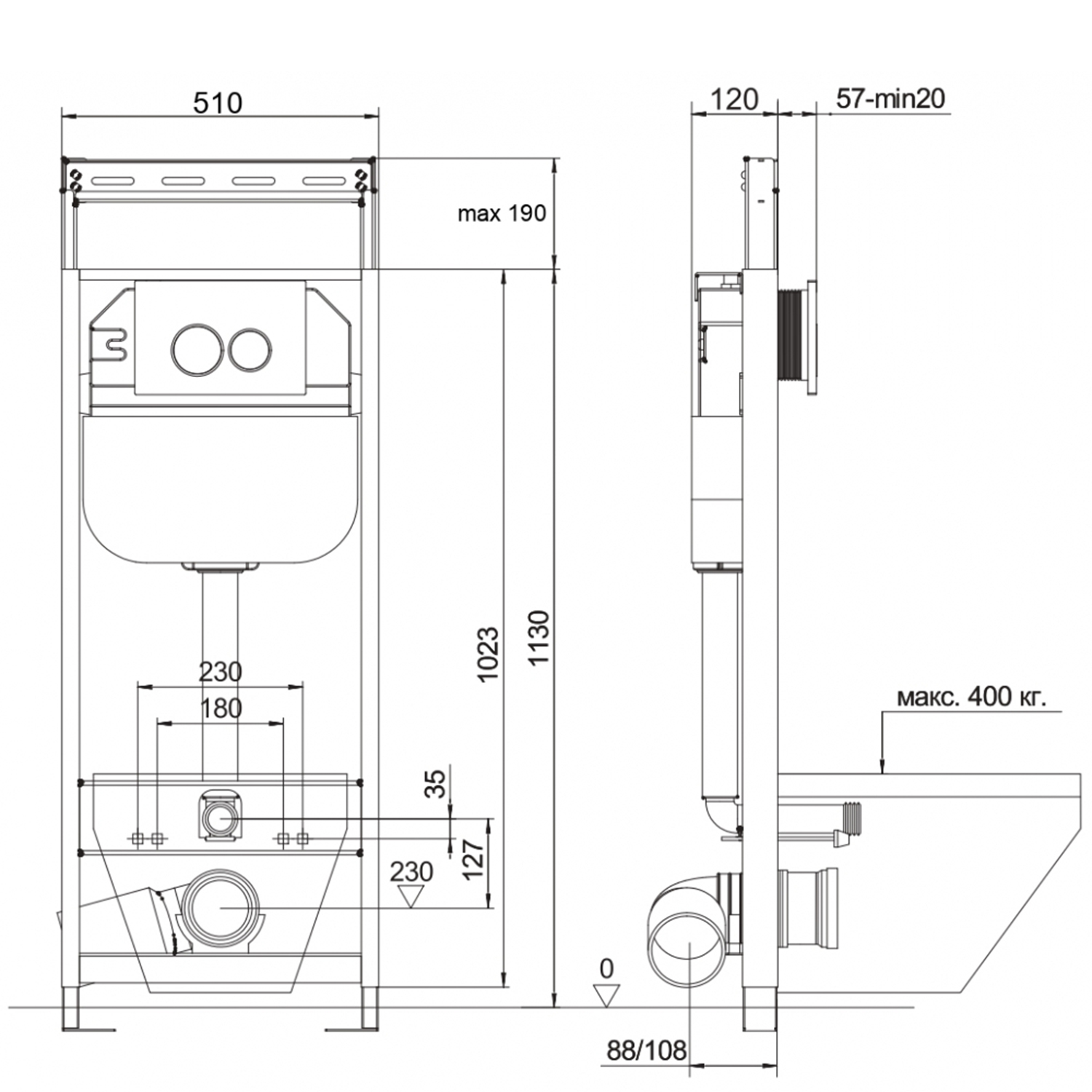 Basic 10. Комплект Teymi инсталляция Aina 50. Инсталляция для биде Aquanika Basic 10.614.450.00. Aquatek Standart монтажная рама для подвесного биде 1150*500*90мм.