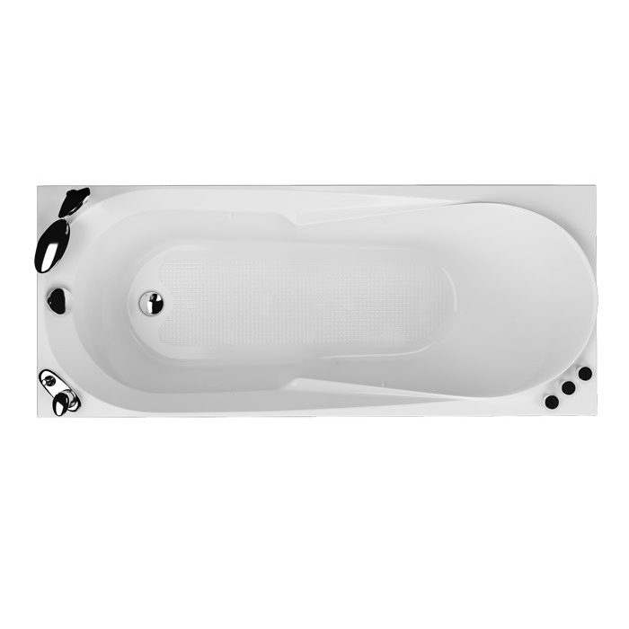 Акриловая ванна Акватика Астра 170х70 - без гидромассажа, цвет белый ФР-00002316 - фото 1