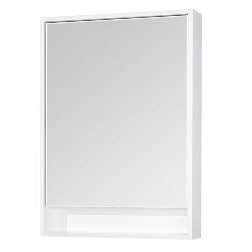 Зеркальный шкаф для ванной Акватон Капри 60 белый глянец зеркальный шкаф runo кипарис 50х75 белый 00000000800