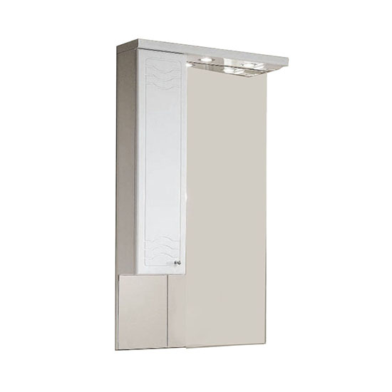 Зеркало для ванной Акватон Домус 65 шкафчик слева цвет белый