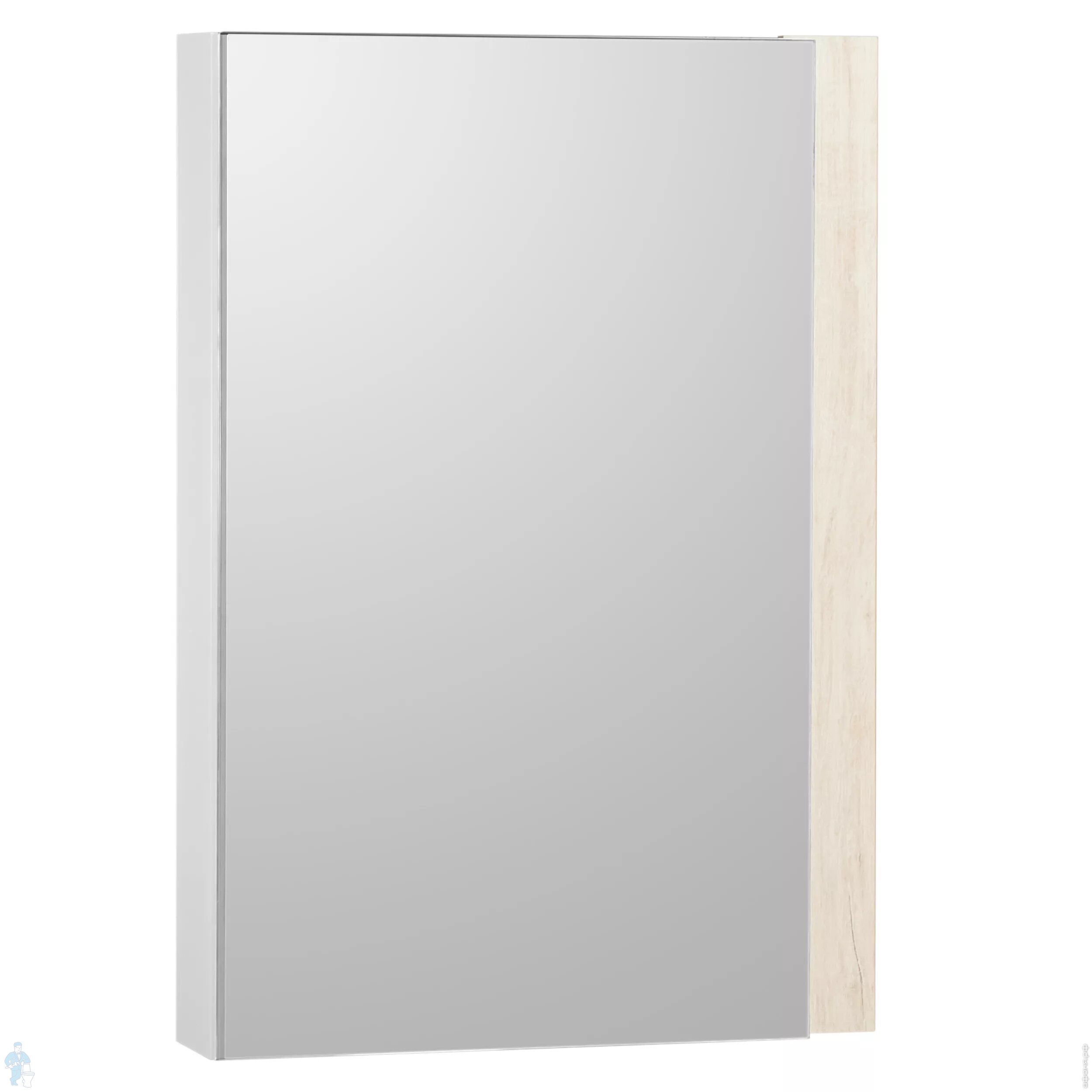 Зеркальный шкаф для ванной Акватон Кантри 55 белый/дуб верона