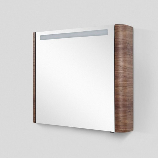 Зеркальный шкаф для ванной Am.Pm Sensation 80 левый орех шкаф для одежды канц 700х350х1830 мм орех пирамидальный шк40 9