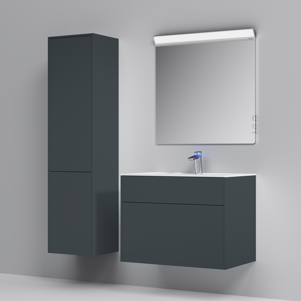 Мебель для ванной Am.Pm Inspire V2.0 80 графит матовый пенал для ванной am pm inspire 2 0 40 универсальный графит матовый