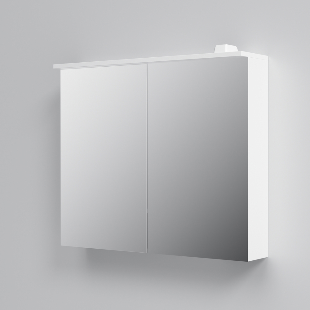 Зеркальный шкаф для ванной Am.Pm Spirit V2.0 80 белый зеркало для ванной am pm spirit v2 0 100