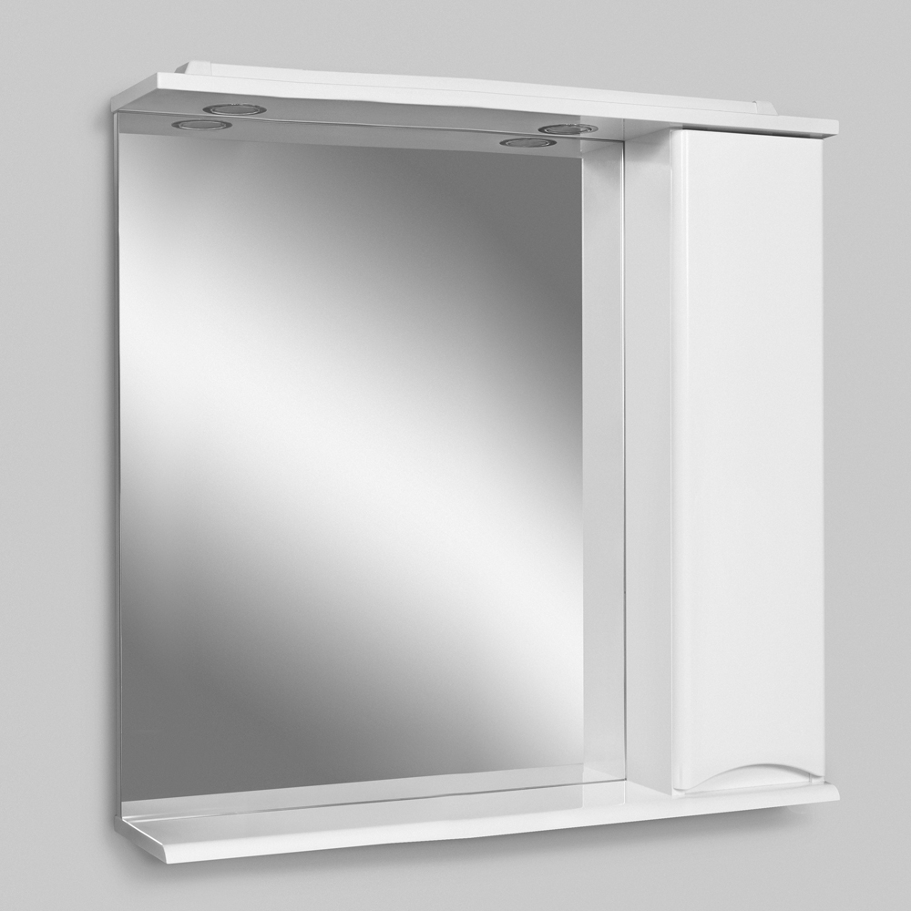 Зеркало для ванной Am.Pm Like 80 правое белый зеркало шкаф mixline кассиопея 75х82 левый белый 4640030868742