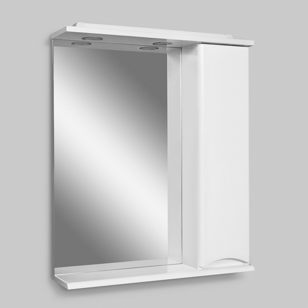 Зеркало для ванной Am.Pm Like 65 правое белый зеркало для ванной бриклаер токио 80 правое белый венге