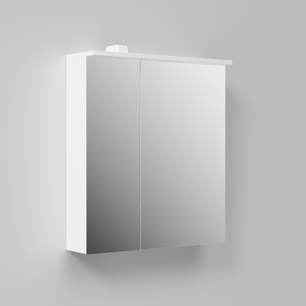 Зеркальный шкаф для ванной Am.Pm Spirit V2.0 60 правый, белый зеркало для ванной am pm spirit v2 0 100