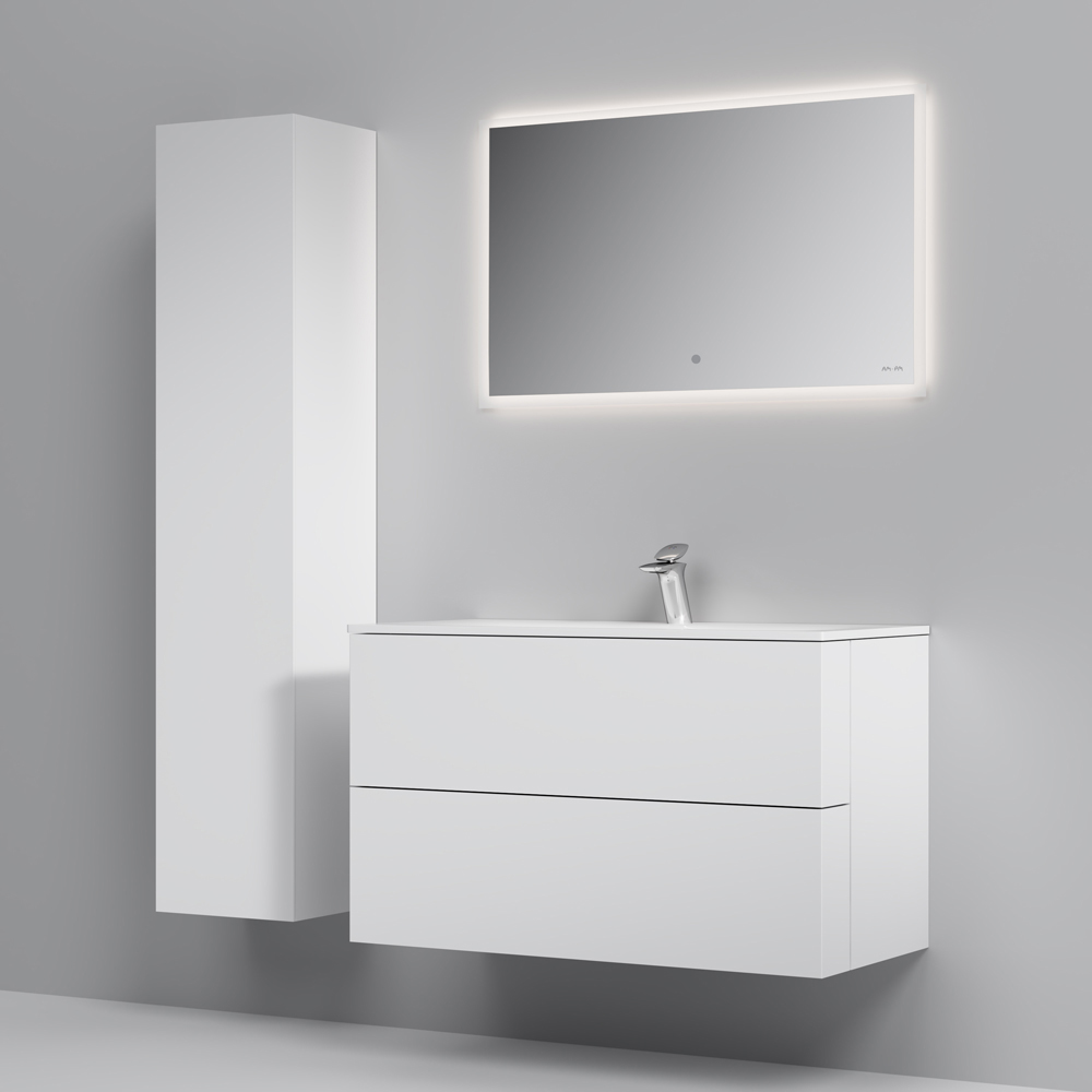 Мебель для ванной Am.Pm Spirit V2.0 100 белый глянец мебель для ванной бриклаер вега 70 белый глянец