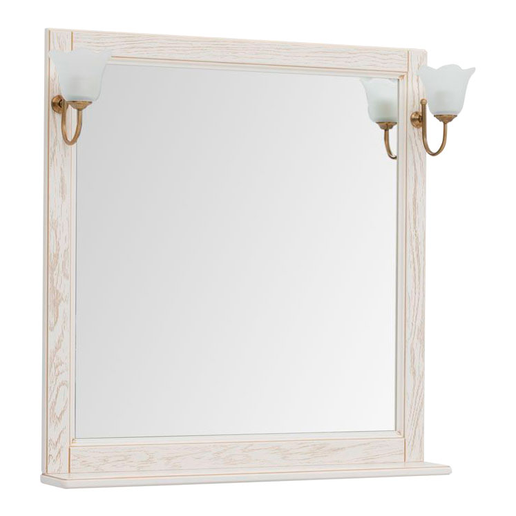 Зеркало для ванной Aquanet Тесса Декапе 85 жасмин/золото зеркало для ванной aquanet луис 65 белое без отверстий под светильники