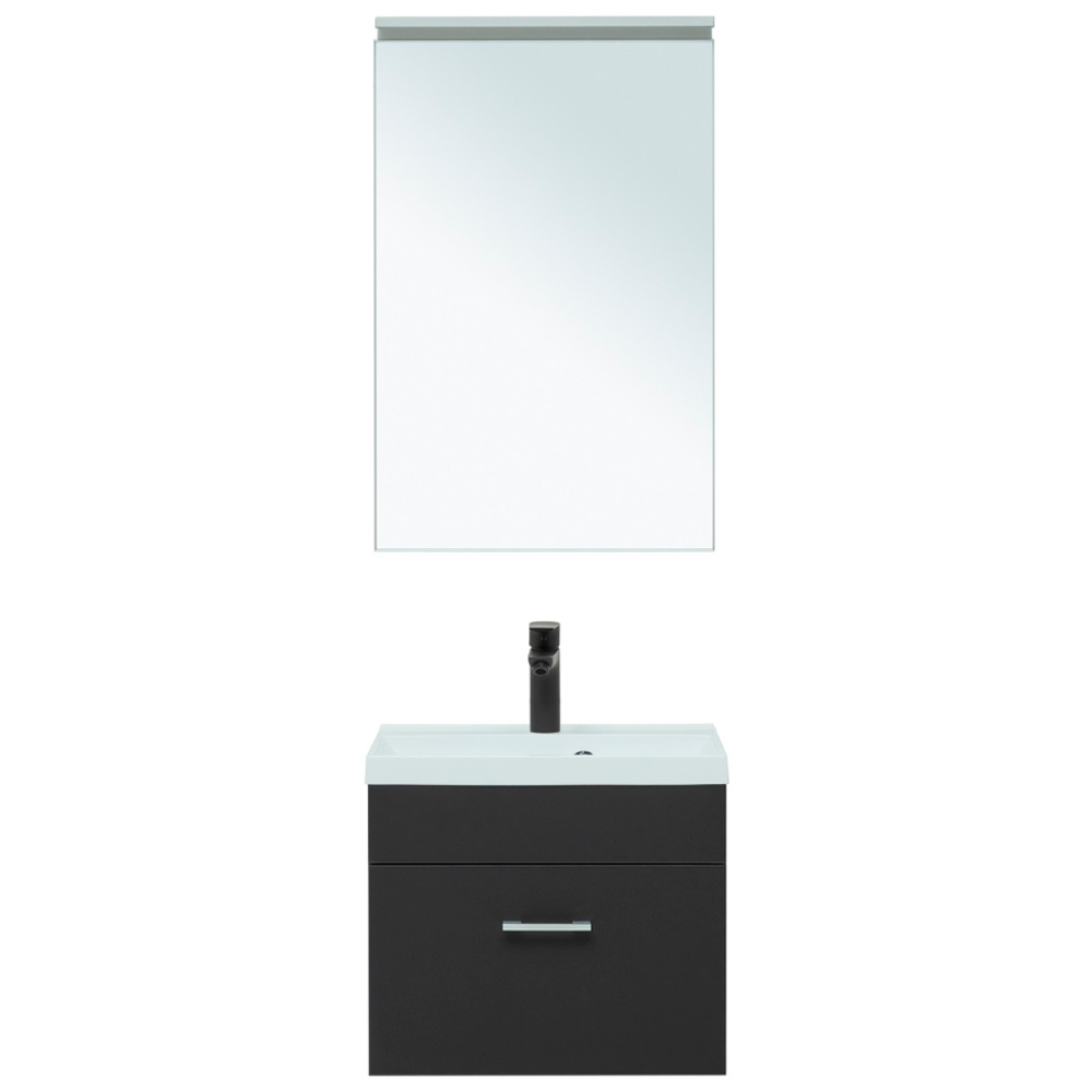 Комплект мебели для ванной Aquanet Верона 00281101 матовый, цвет черный - фото 1