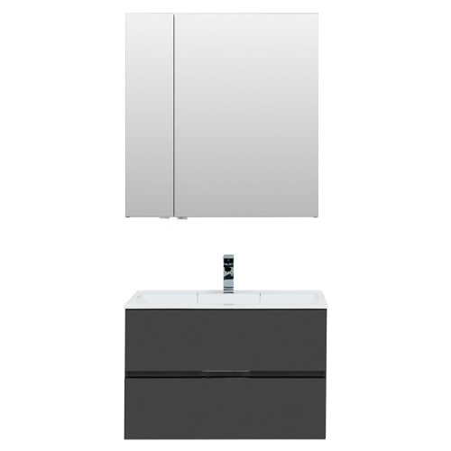 Комплект мебели для ванной Aquanet Алвита 00241387 серый антрацит