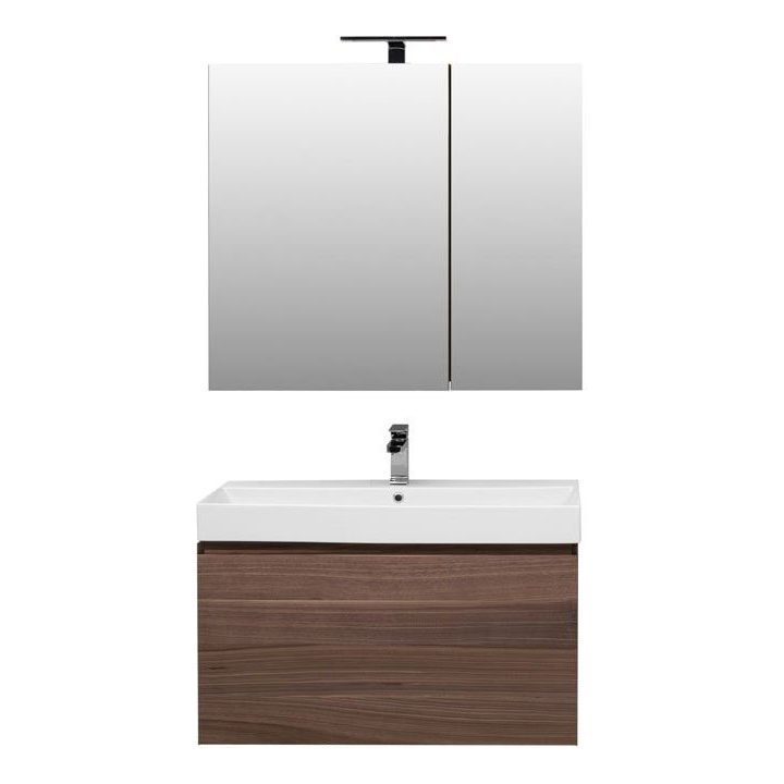 Комплект мебели для ванной Aquanet Нью-Йорк 00211662, цвет коричневый