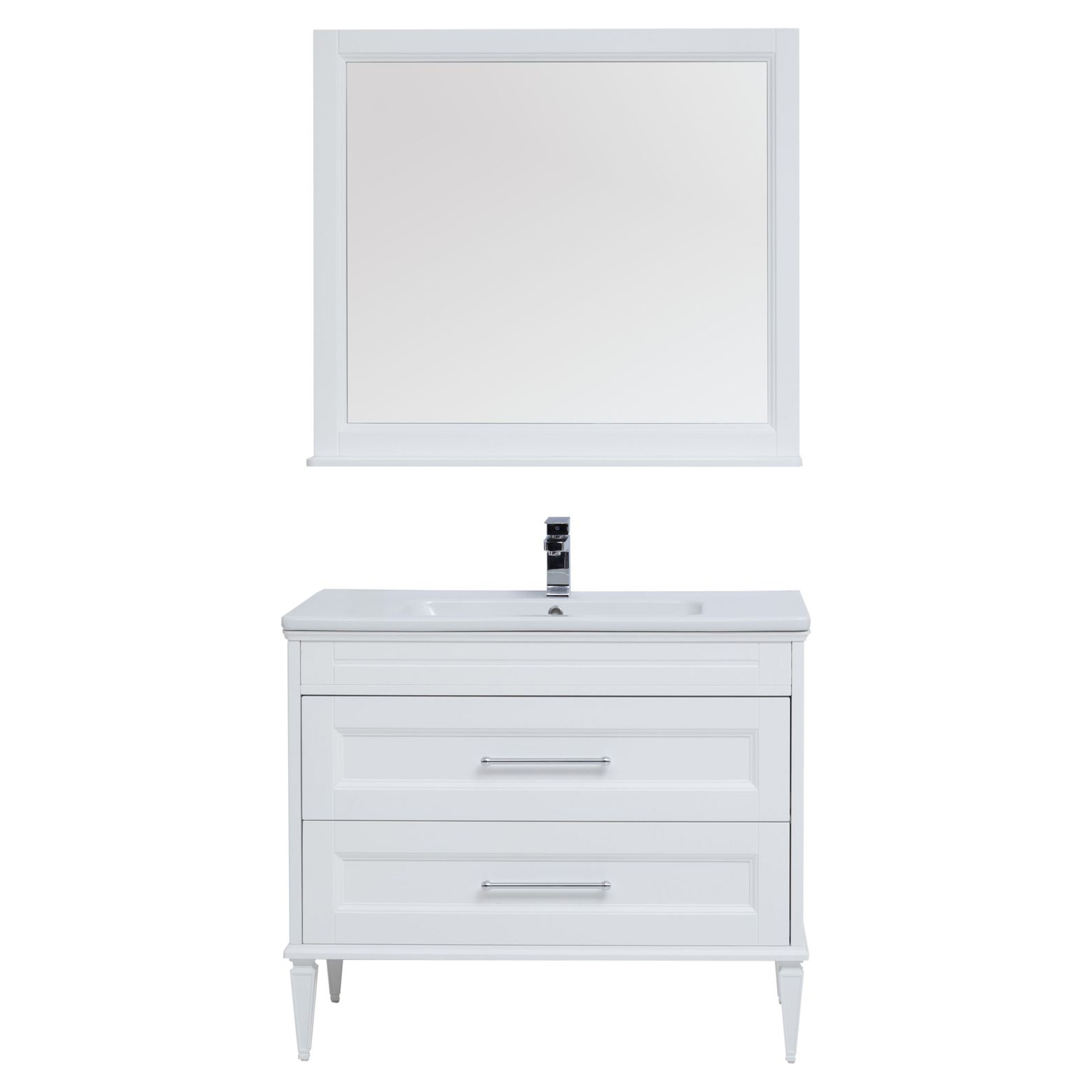 Комплект мебели для ванной Aquanet Бостон 00210628 матовый зеркало для ванной акватон бостон 60