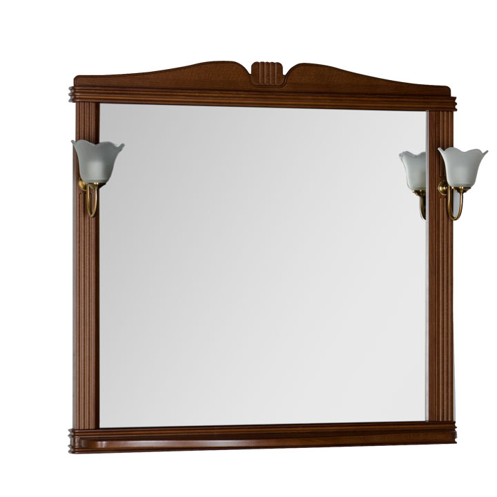 Зеркало для ванной Aquanet Николь 100 орех без светильника зеркальный шкаф для ванной style line николь 500 с