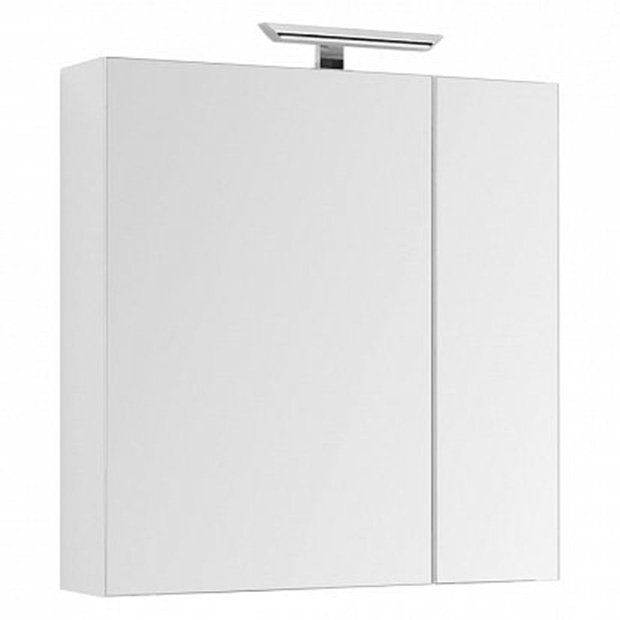 Зеркальный шкаф для ванной Aquanet Йорк 85 белый глянец