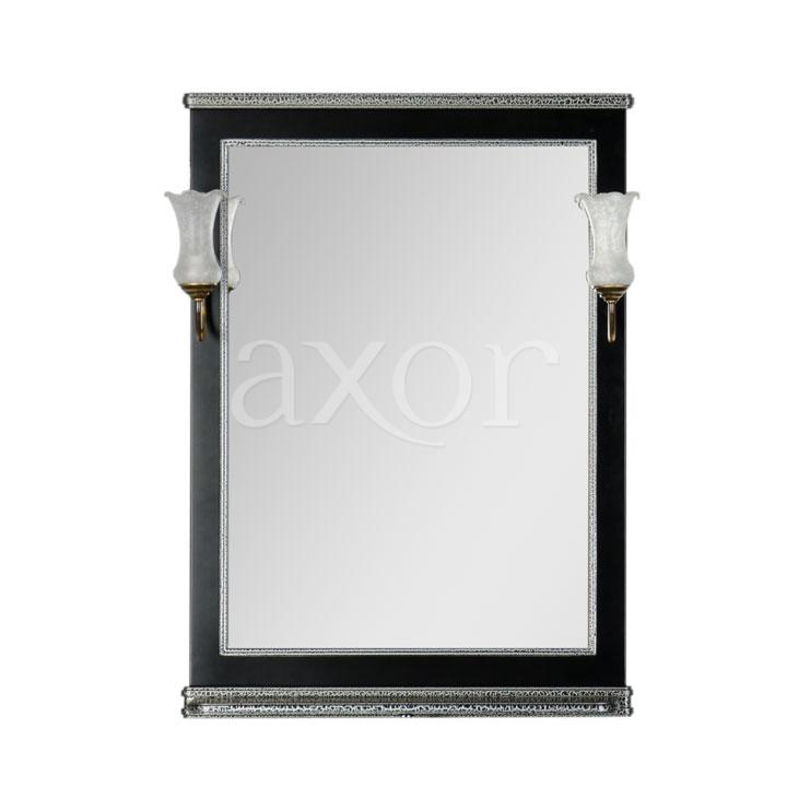 Зеркало для ванной Aquanet Валенса 70 черный каркалет/серебро зеркало для ванной aquanet честер 60 белое патина серебро