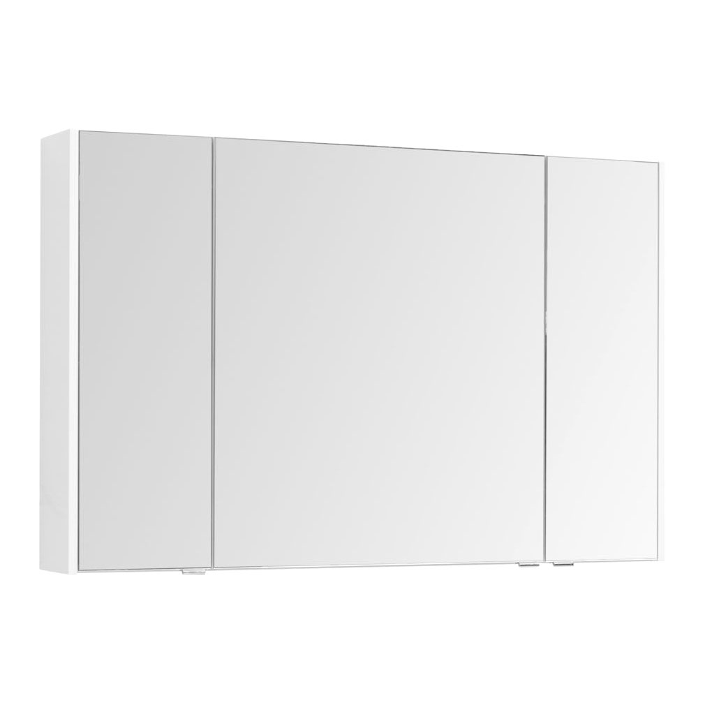 Зеркальный шкаф для ванной Aquanet Остин 120 белый глянец