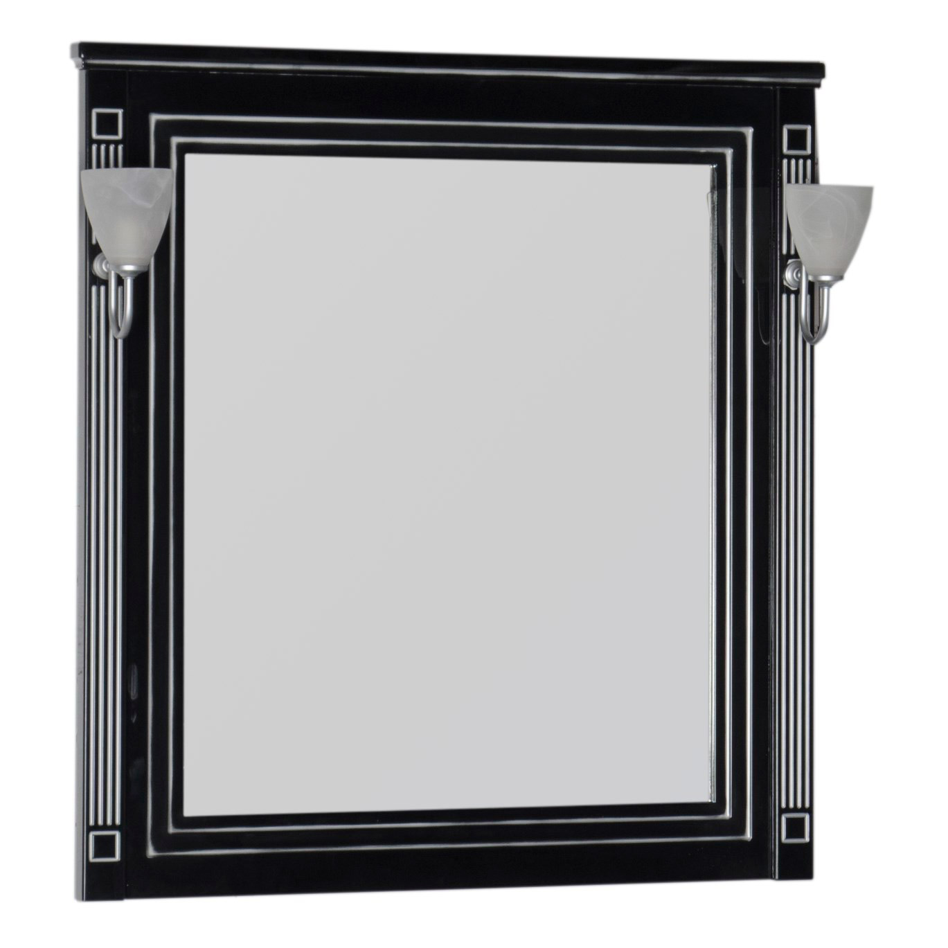 Зеркало Aquanet Паола 90 черное, цвет черный 181766 - фото 1
