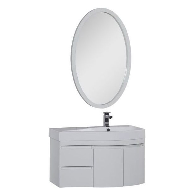 Комплект мебели для ванной Aquanet Сопрано 00169345 правый, цвет белый