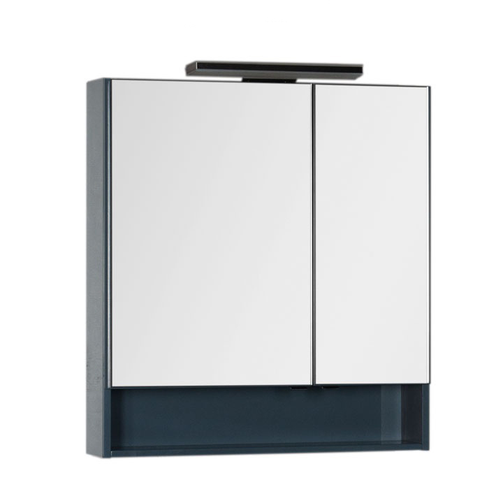 Зеркальный шкаф для ванной Aquanet Виго 80 сине/серый