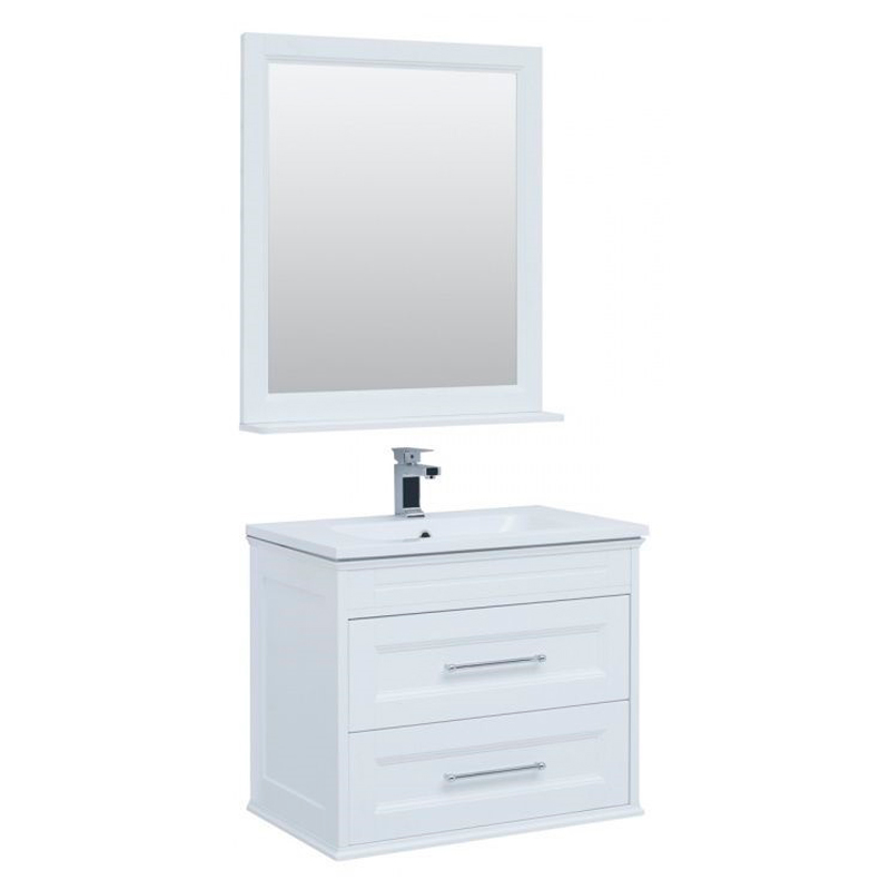 Комплект мебели для ванной Aquanet Бостон 00259387 зеркало для ванной aquanet бостон 80 ясень