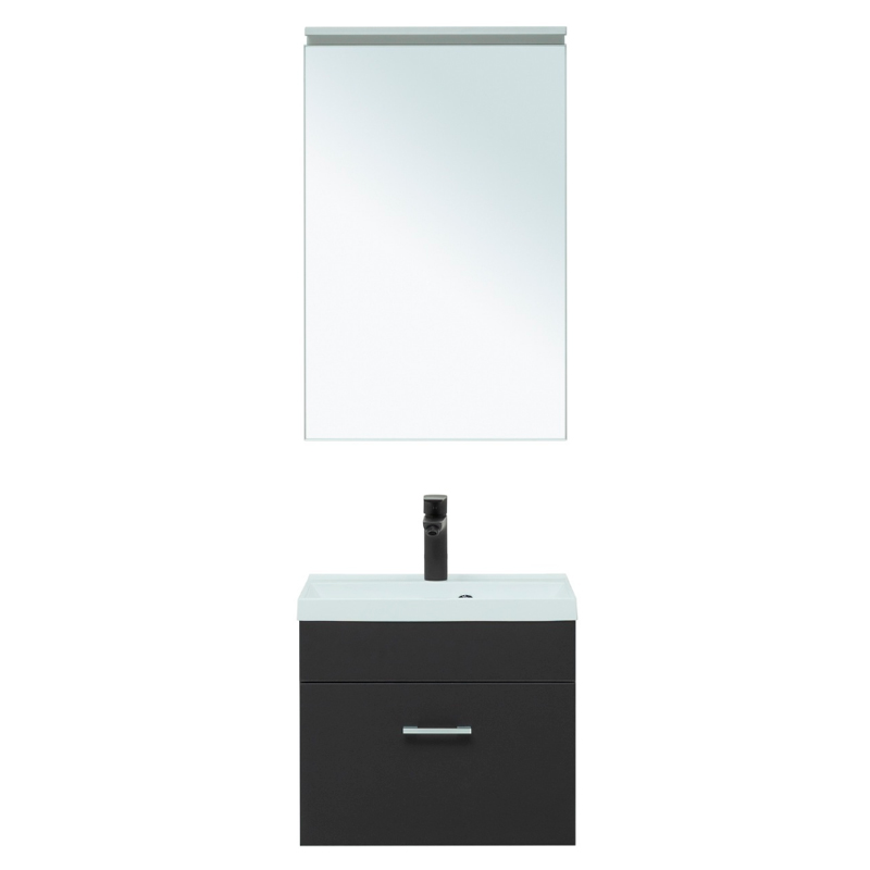 Комплект мебели для ванной Aquanet Верона 00287634 матовый, цвет черный - фото 1