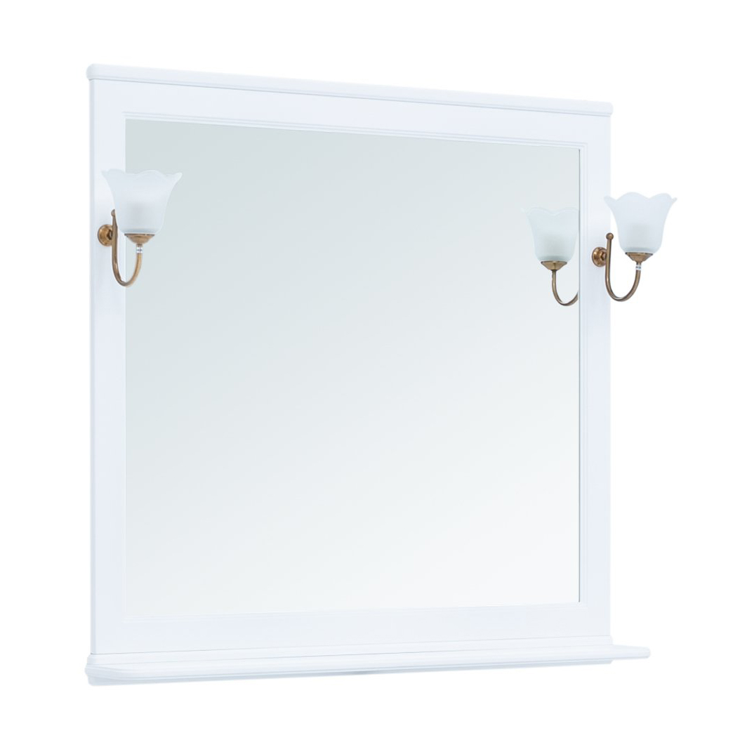 Зеркало для ванной Aquanet Валенса 105 белое матовое