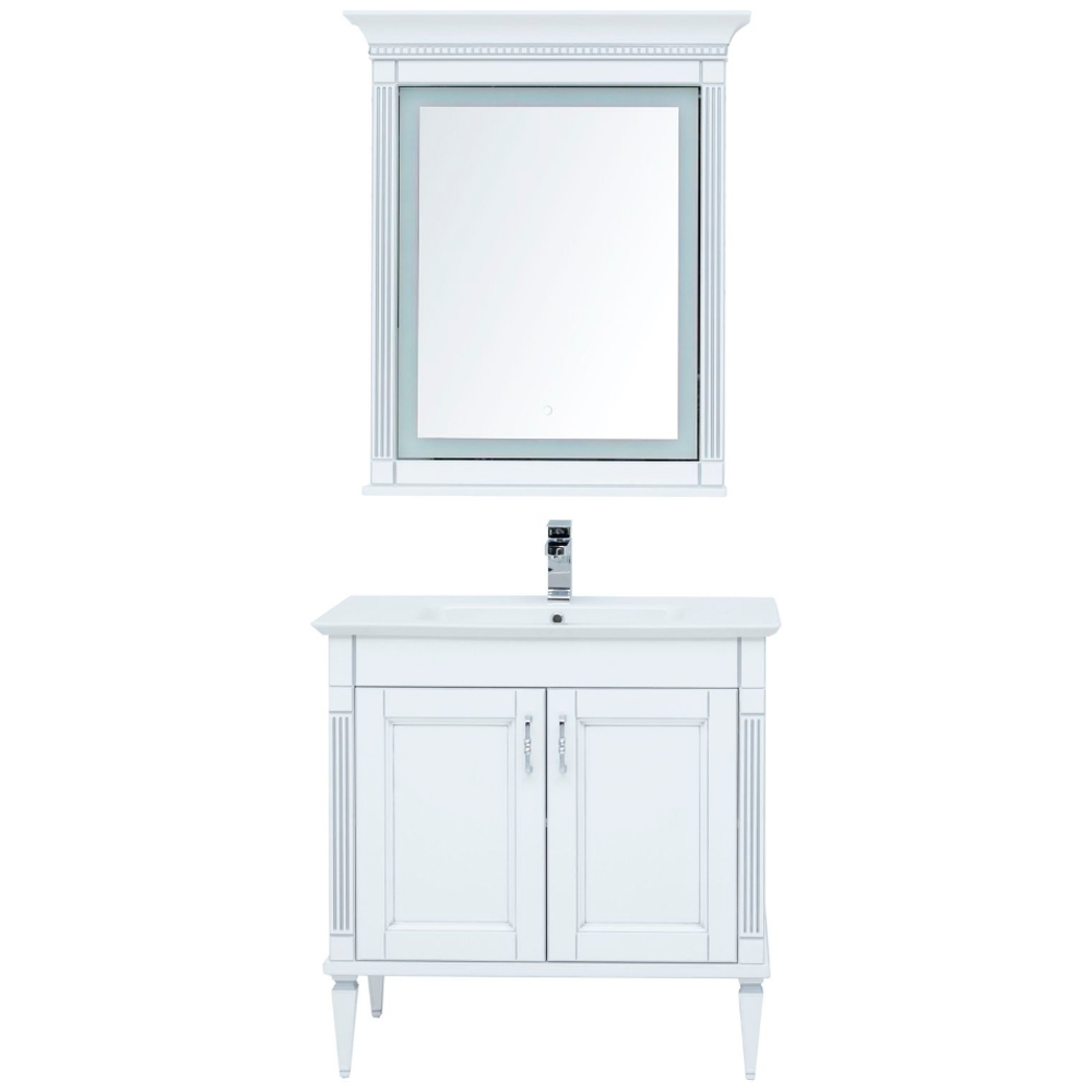 Комплект мебели для ванной Aquanet Селена 00273433 зеркало aquanet селена 90 белое серебро 201646