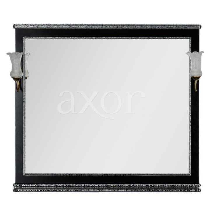 Зеркало для ванной Aquanet Валенса 110 черный каркалет/серебро зеркало мебелик васко в 61н венге серебро п0001862