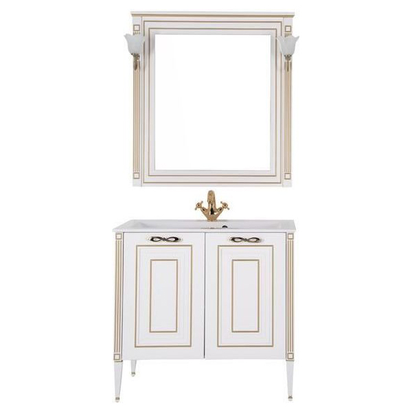 Комплект мебели для ванной Aquanet Паола 00187844 зеркало для ванной aquanet паола 120 белое
