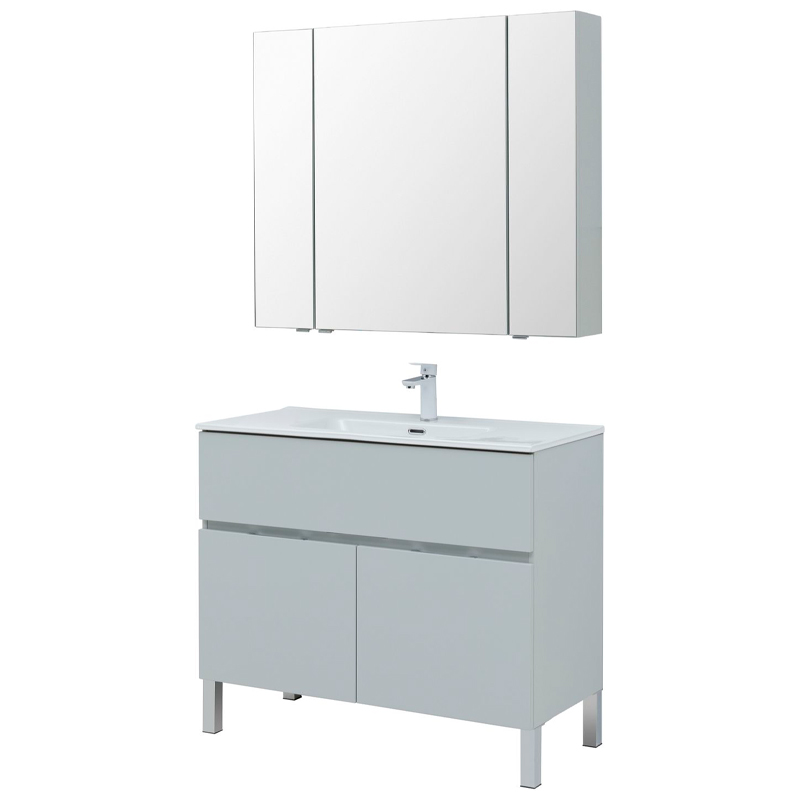 Комплект мебели для ванной Aquanet Алвита 00273990, цвет серый