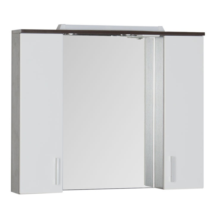 Зеркало для ванной Aquanet Тиана 100 венге/белое зеркало с тумбой мебелик селена венге п0002427