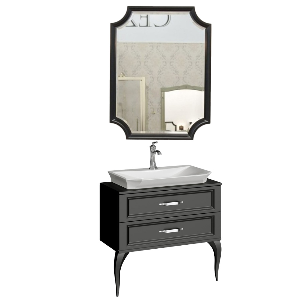 Мебель для ванной Aqwella LaDonna T8/BLK черный пенал для ванной aqwella ladonna 40 lad0504w