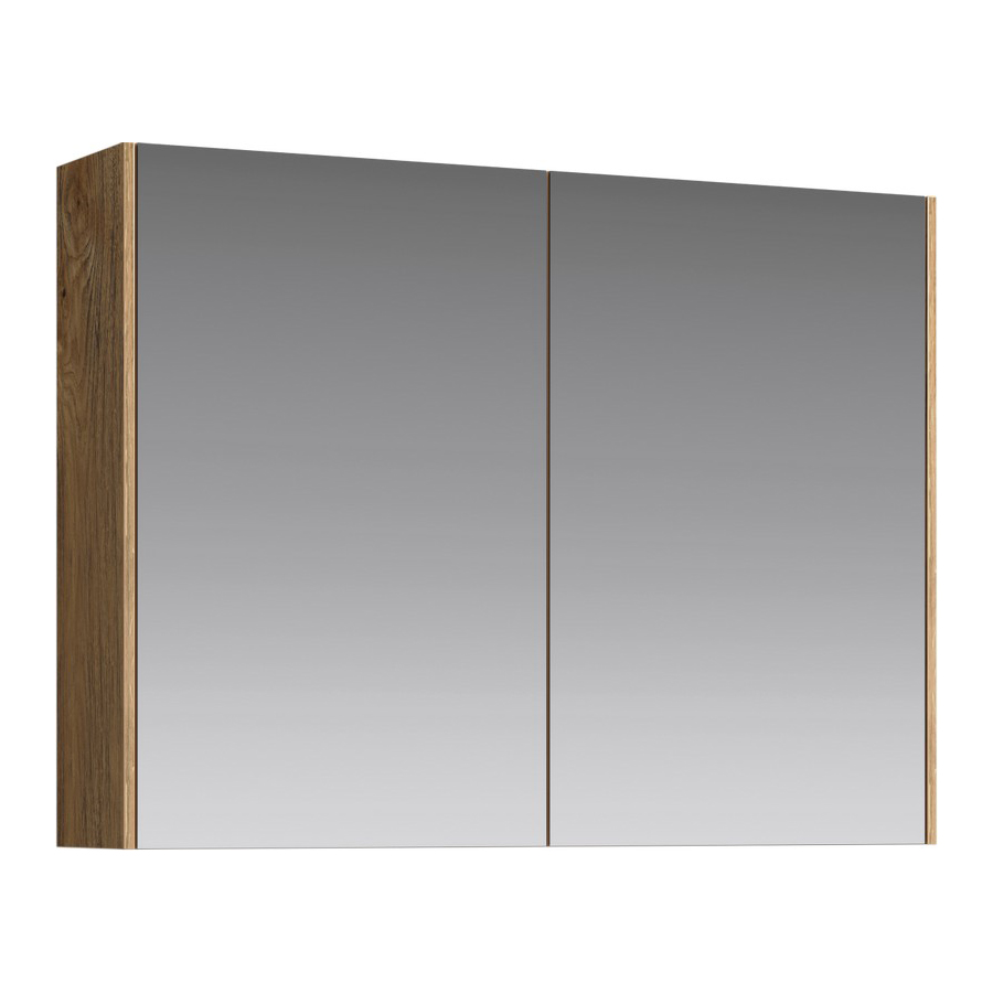 Зеркальный шкаф для ванной Aqwella Mobi 80 дуб балтийский, цвет коричневый MOB0408+MOB0717DB - фото 1