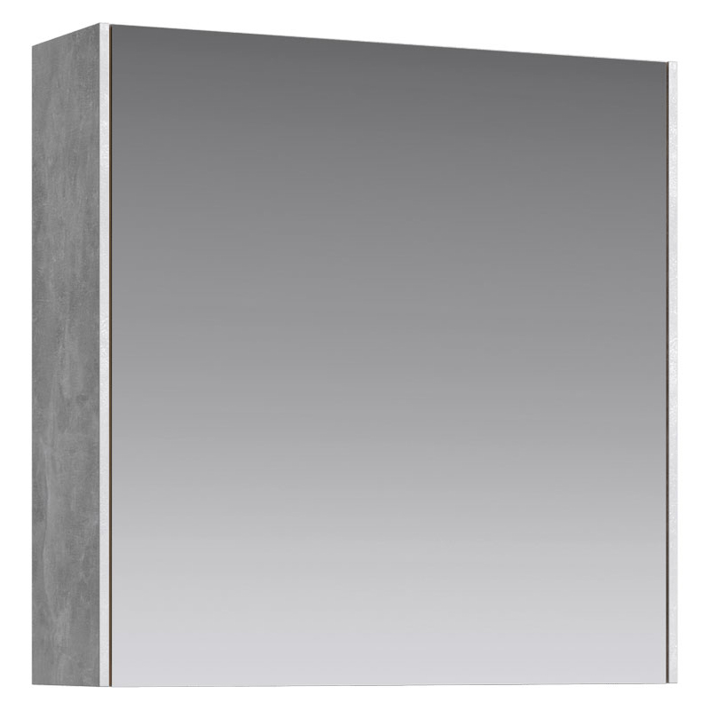 Зеркальный шкаф для ванной Aqwella Mobi 61 бетон светлый, цвет серый