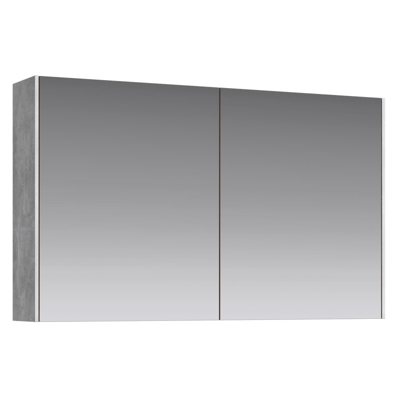 Зеркальный шкаф для ванной Aqwella Mobi 100 бетон светлый