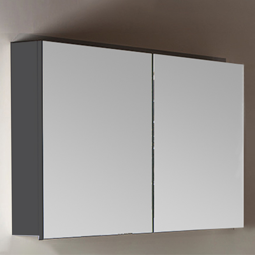 Зеркальный шкаф для ванной Armadi Art Vallessi 100 антрацит глянец