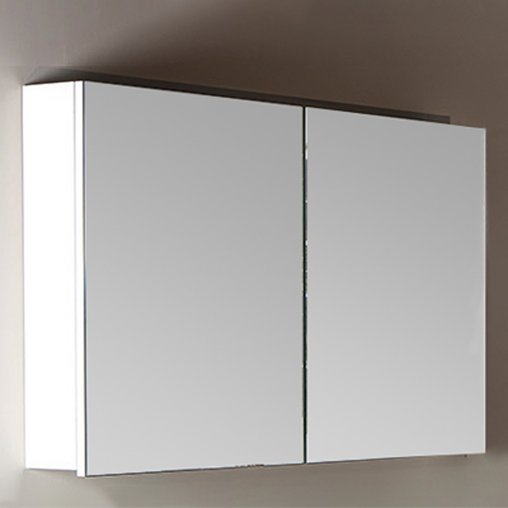 Зеркальный шкаф для ванной Armadi Art Vallessi 100 белый глянец