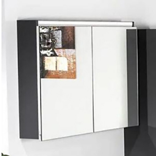 

Зеркальный шкаф для ванной Armadi Art Vallessi 80 антрацит матовый, Серый