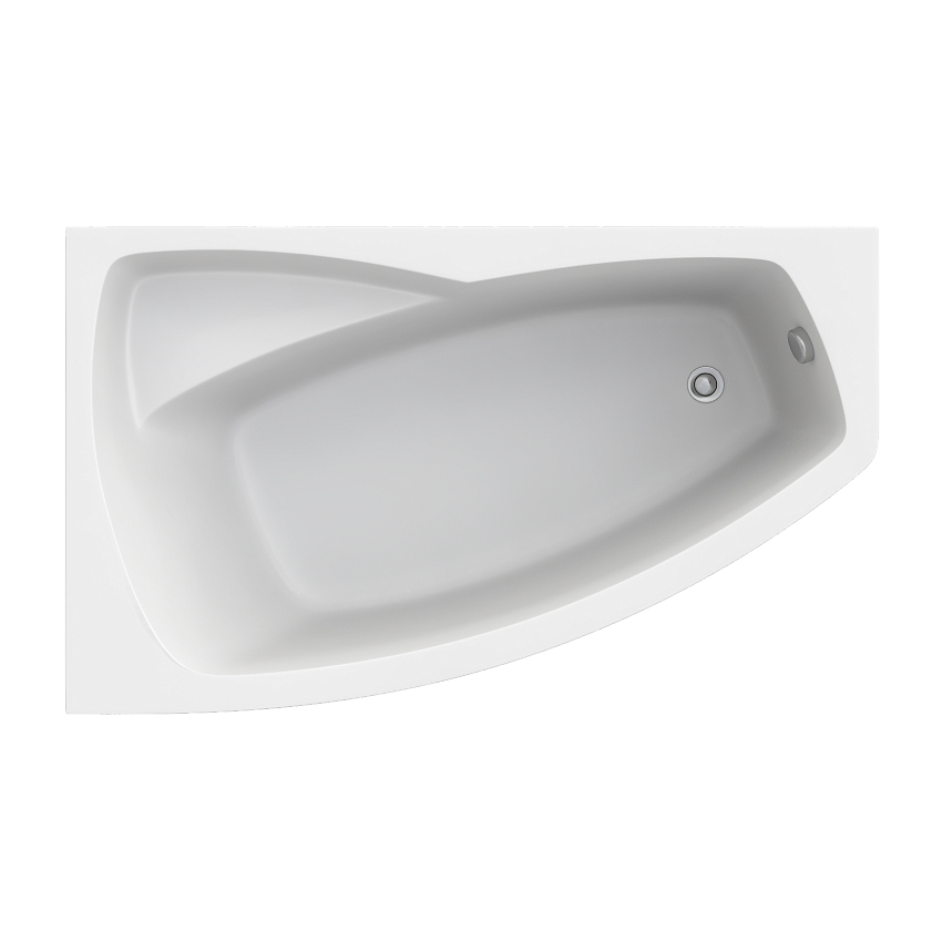 Акриловая ванна Bas Камея 160x95 L без гидромассажа, цвет белый В 00119 - фото 1