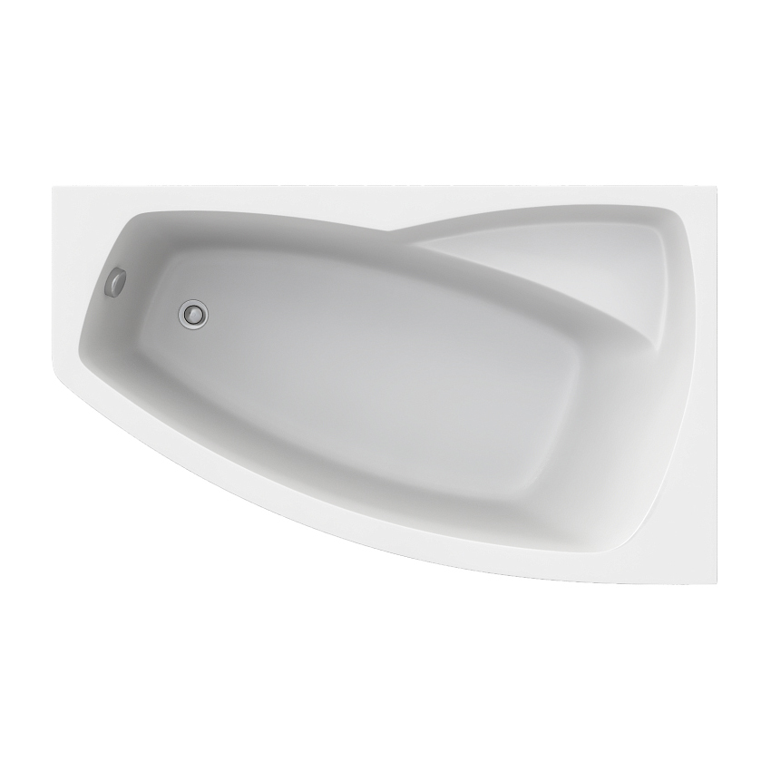 Акриловая ванна Bas Камея 160x95 R без гидромассажа, цвет белый В 00120 - фото 1