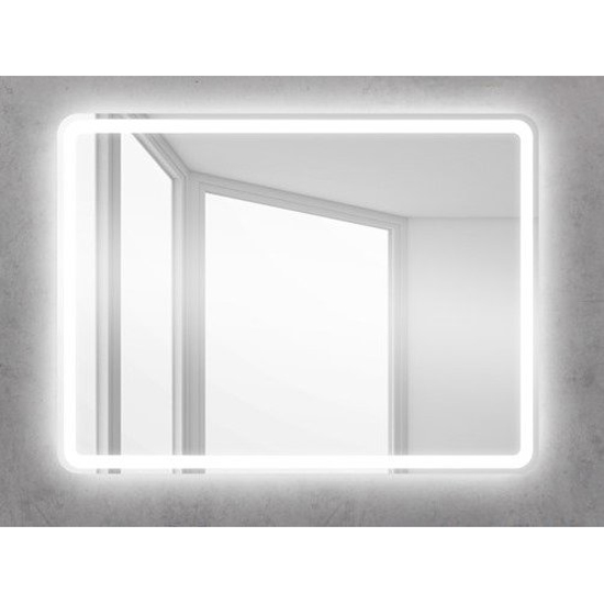 Зеркало для ванной BelBagno SPC-MAR-900-800-LED-BTN зеркало настенное glasar серебристое 22х2х60 см